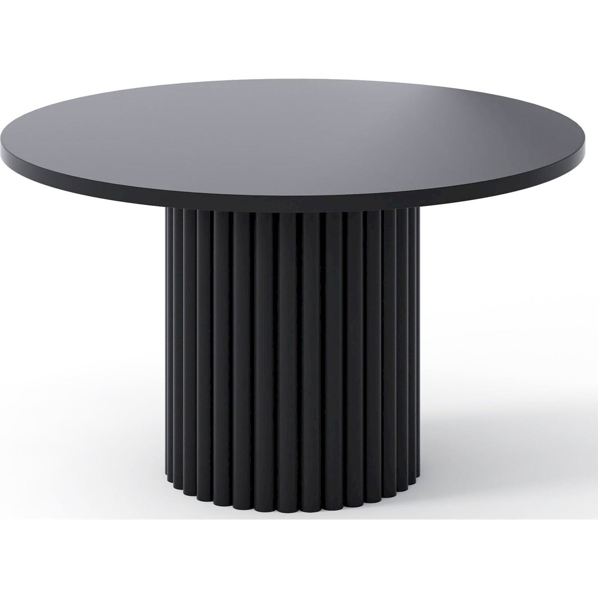 Table basse ronde métal piètement cannelé cachemire, RECOLLECTION