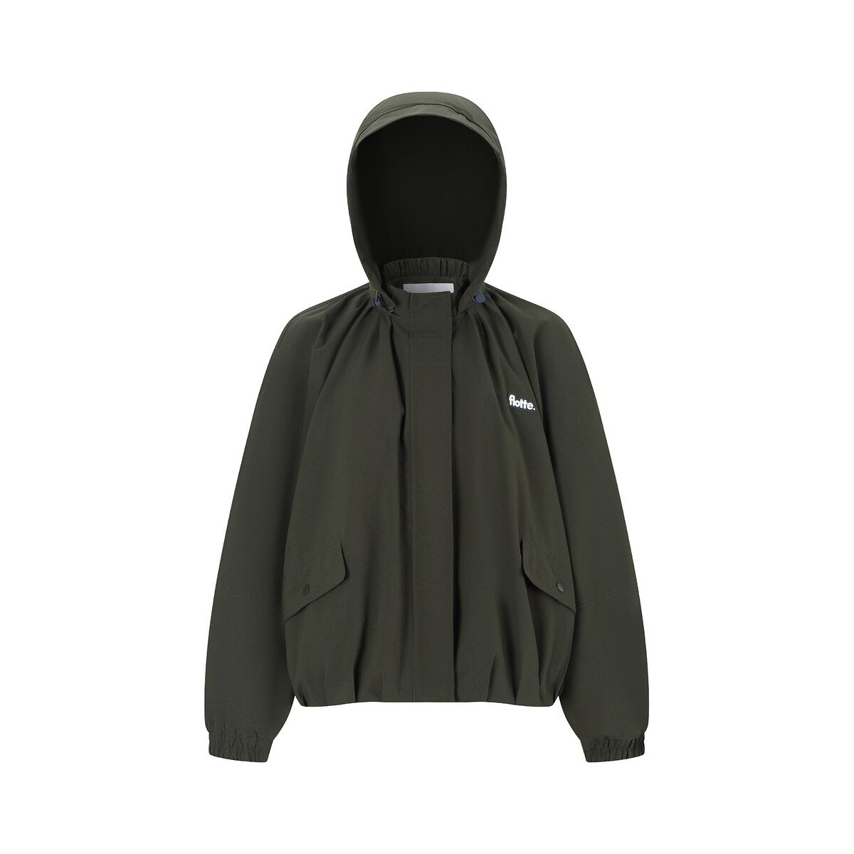 Veste imperméable à capuche amovible, GARANCE kaki, FLOTTE