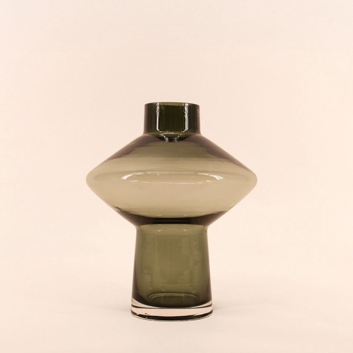 Vase en verre fait main, H30cm vert, DECOSTAR
