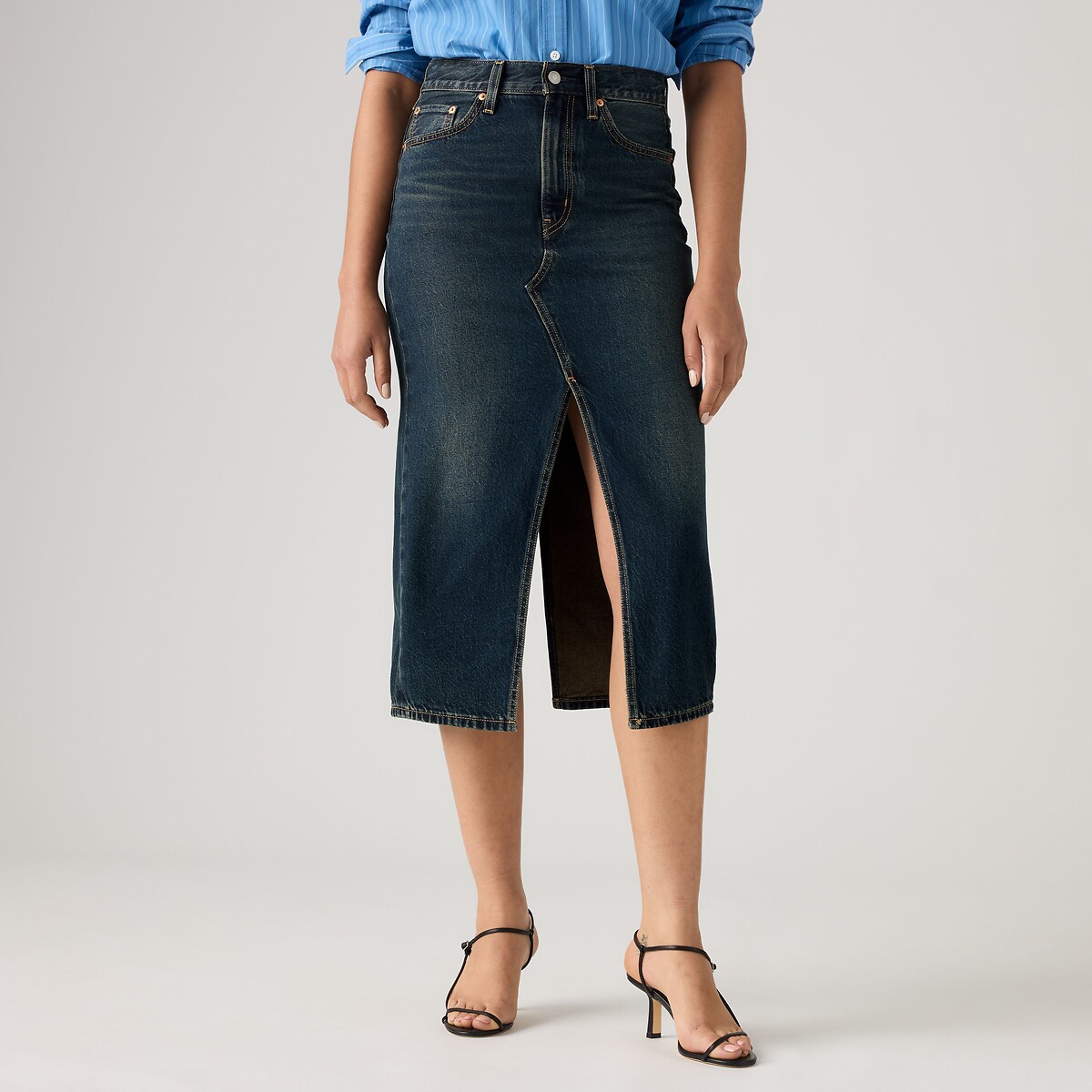 Jupe en jean Decon Slit midi high vibration, LEVI'S