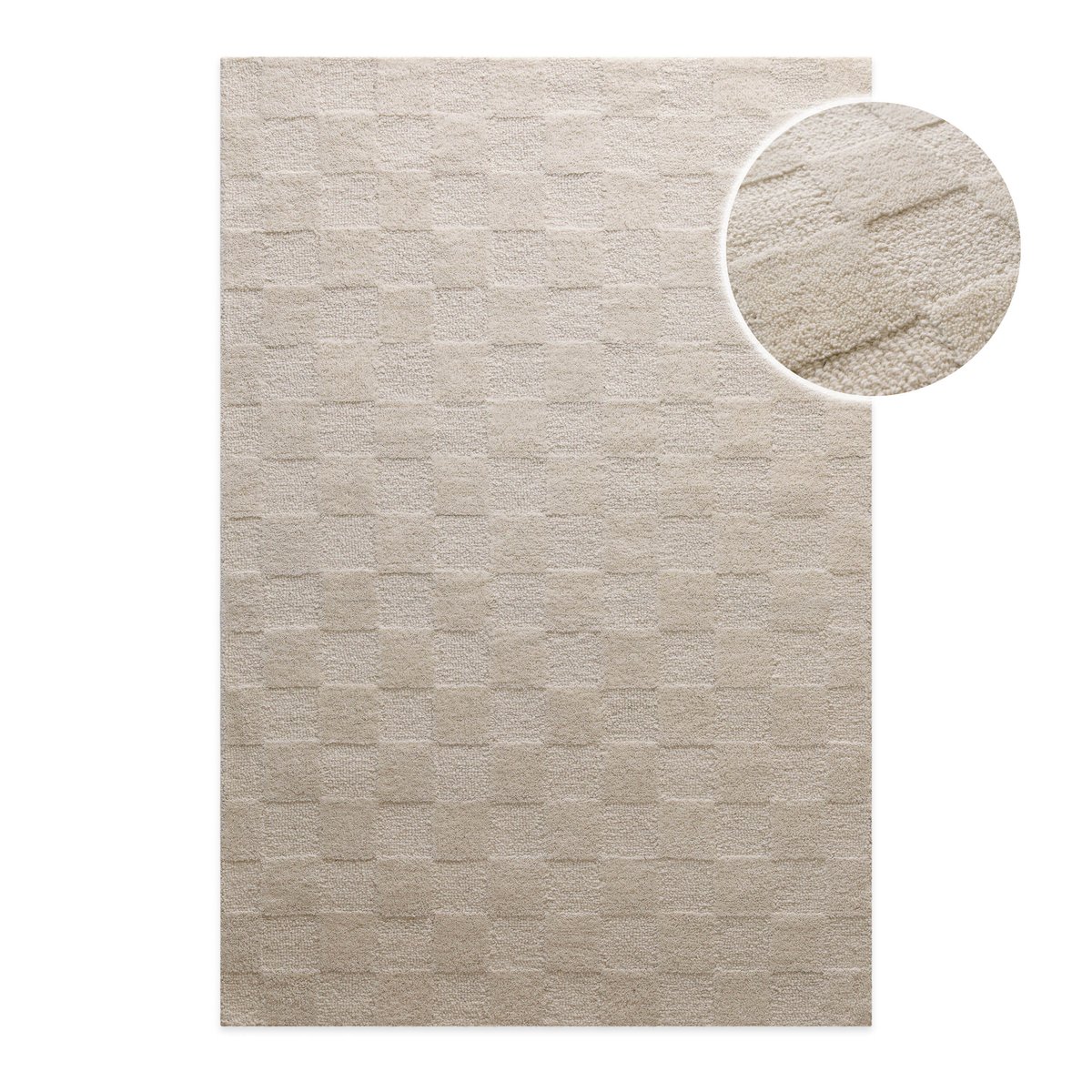 WECONhome Malibu, tufté main, laine vierge, tapis en laine, certifié OEKO-TEX® (40 x 60 cm, beige crème) ,  MALIBU FOUR beige crème, ESPRIT