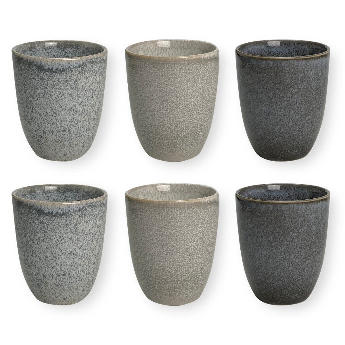 Lot de 6 tasses, ZAO gris, ARTIME