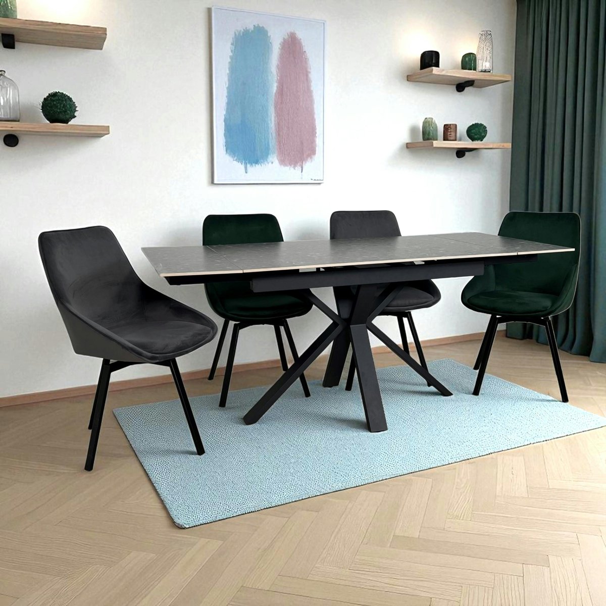 Table en céramique extensible VICO gris, PIER IMPORT