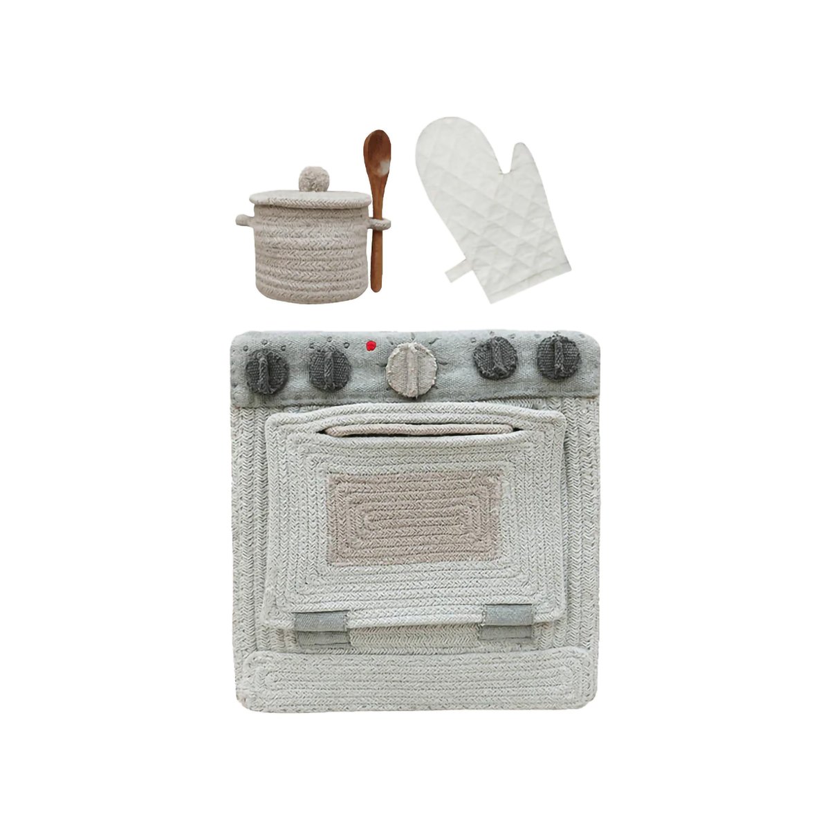 Panier de cuisine LITTLE CHEFS gris, LORENA CANALS