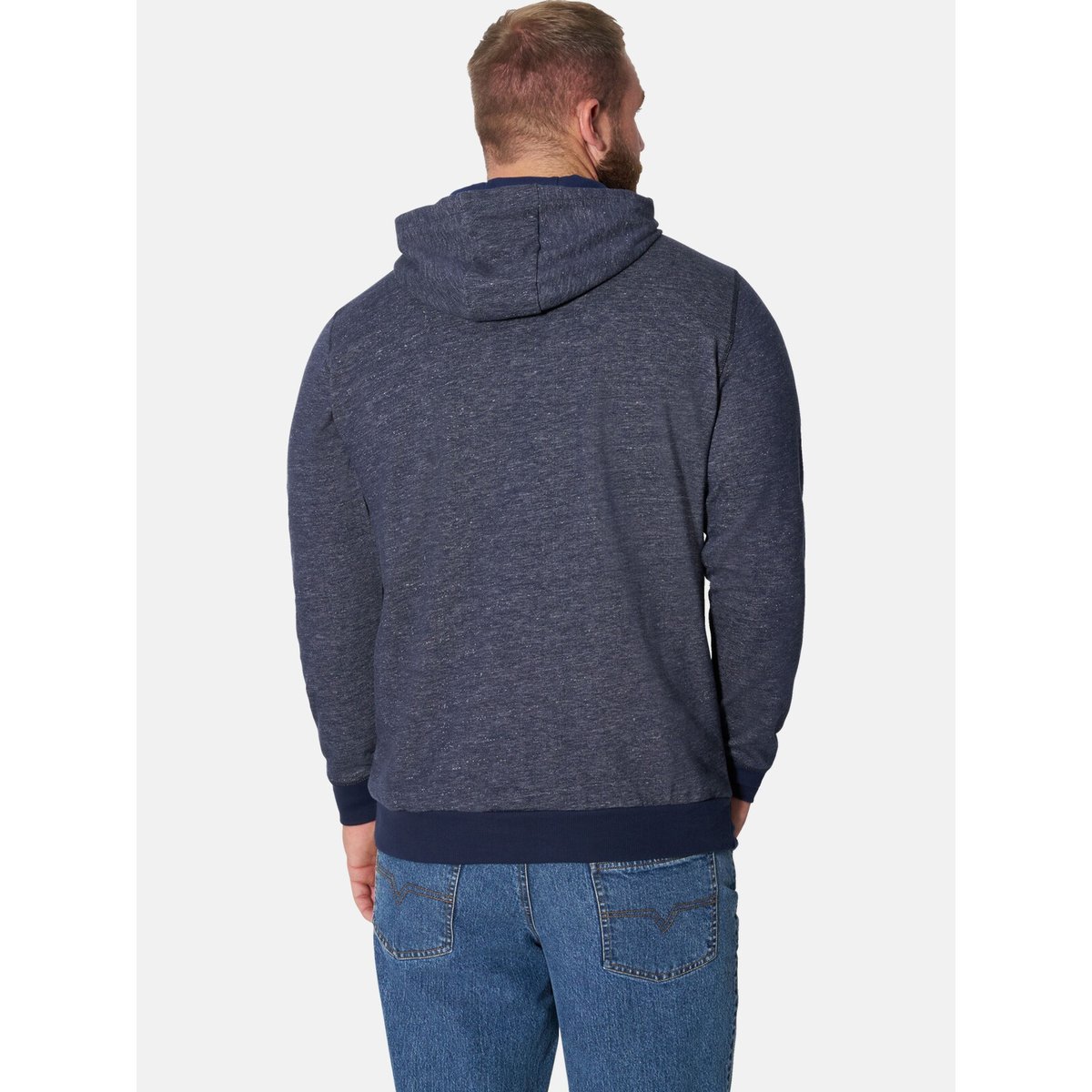 Sweatshirt ABAR bleu foncé mélange, JAN VANDERSTORM