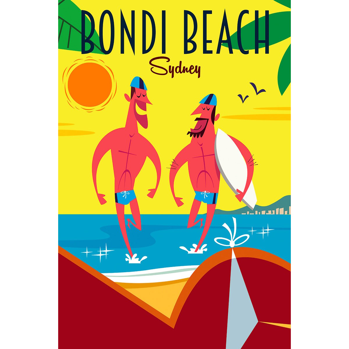 Tableau surf à bondi beach tableau alu dibond, HEXOA
