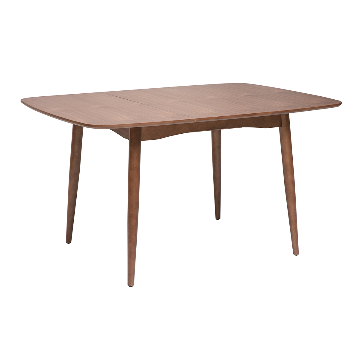 Table extensible rallonges intégrées carrée en bois foncé noyer L100-140 cm HELMA couleur unique, MILIBOO