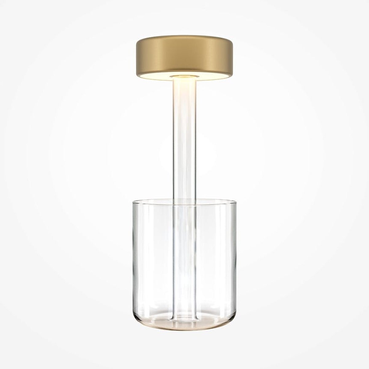 Lampe d'appoint sans fil avec vase ALMA doré, PIER IMPORT