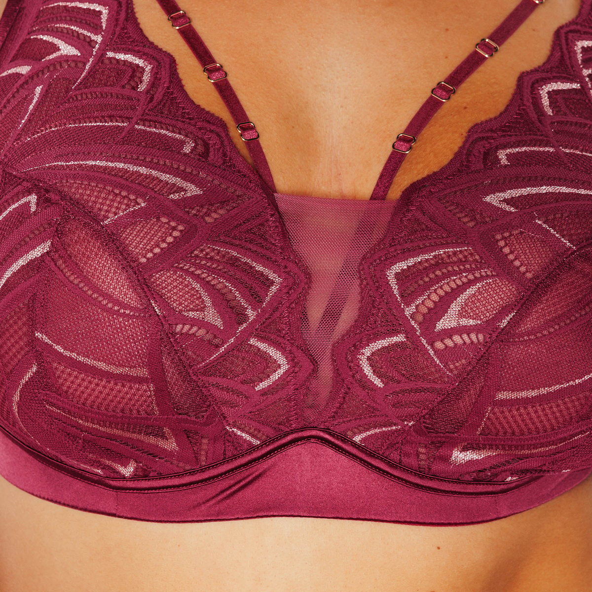 Soutien-gorge sans armature JAINA bordeaux, ROUGEGORGE LINGERIE