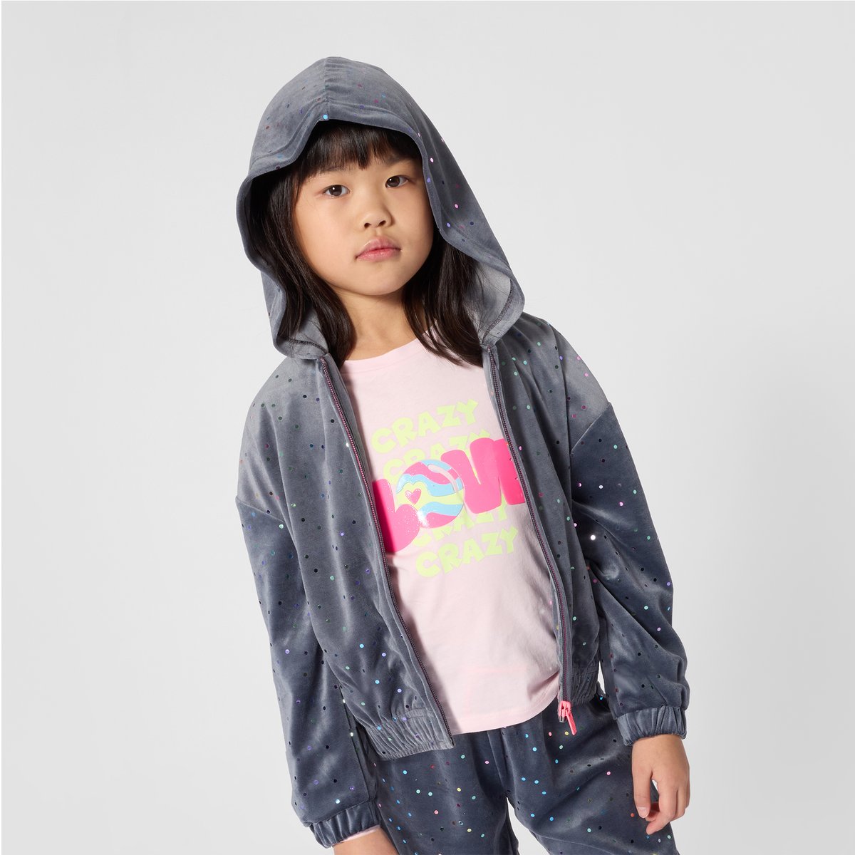 Cardigan à capuche asphalte, BILLIEBLUSH