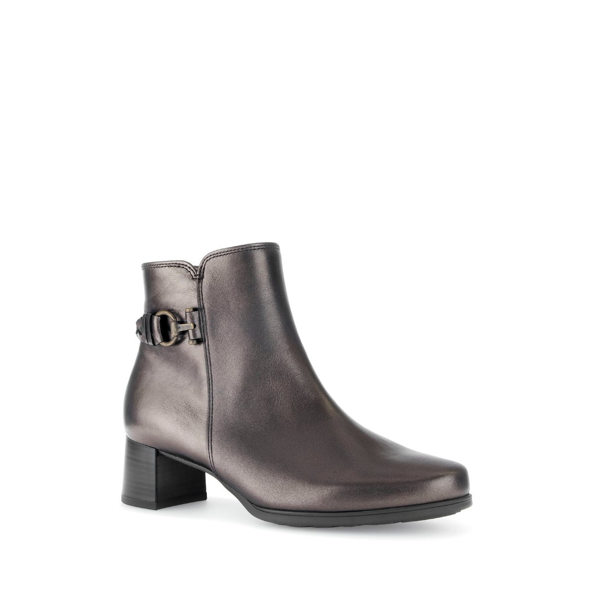 Bottines en cuir à talon décroché block bronze, GABOR