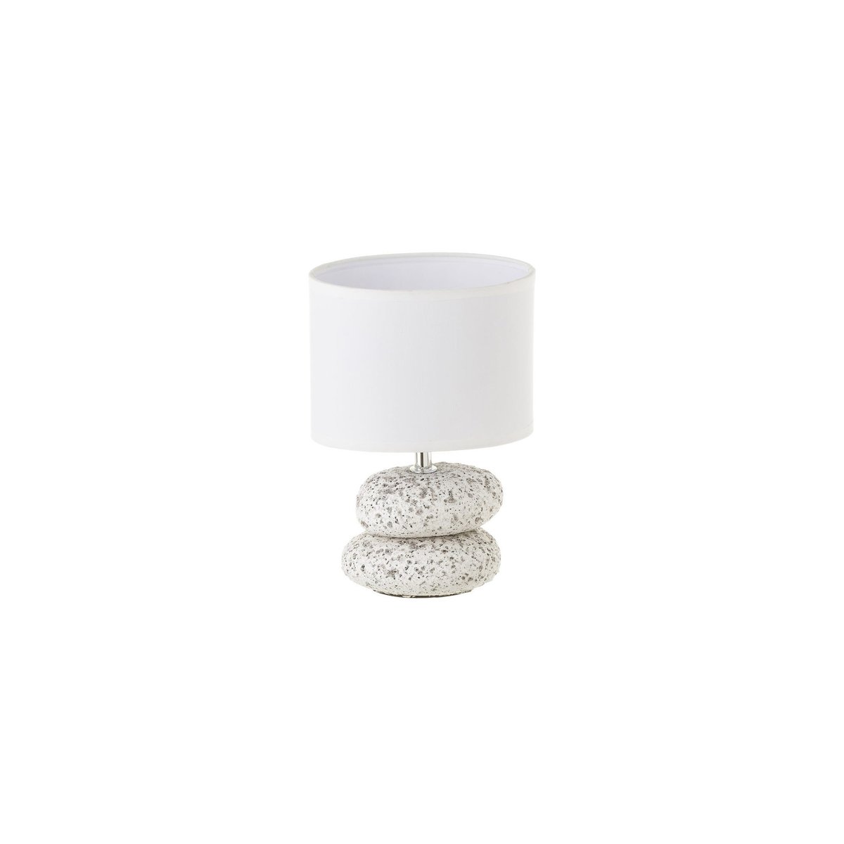 Lampe à Poser Galets Blancs Abat-jour Blanc blanc, WADIGA