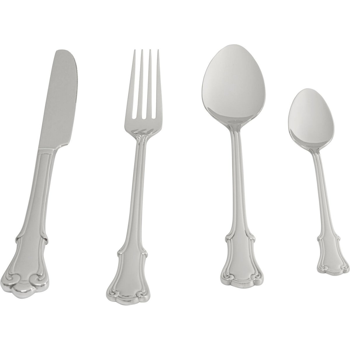 Ménagère baroque 16 pièces, ANDRINA argent, KARE DESIGN