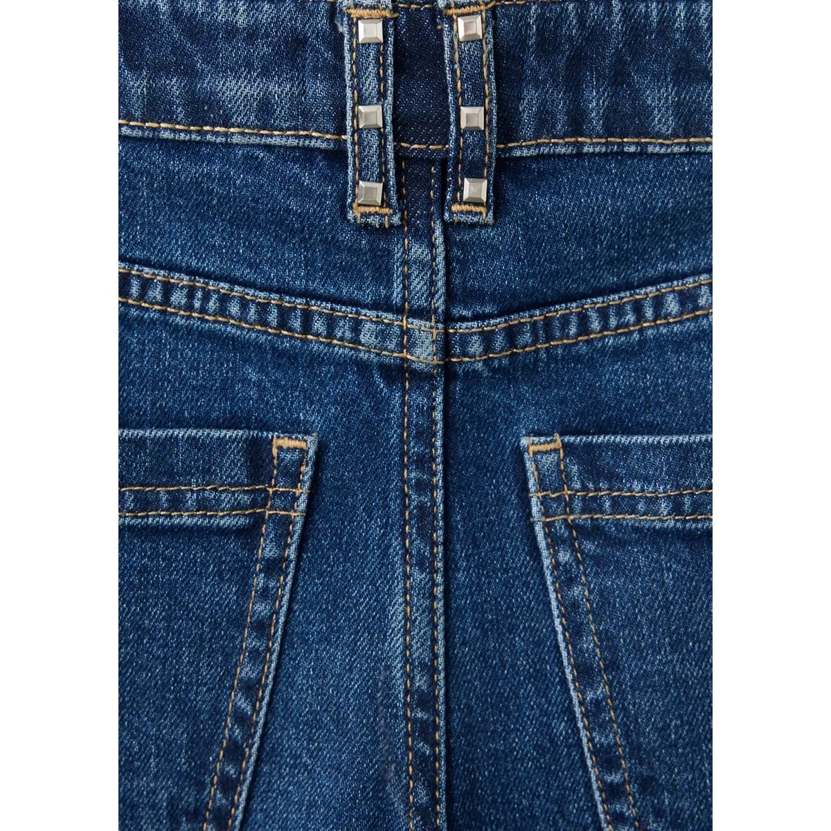 Jean flare clouté bleu foncé, MANGO KIDS