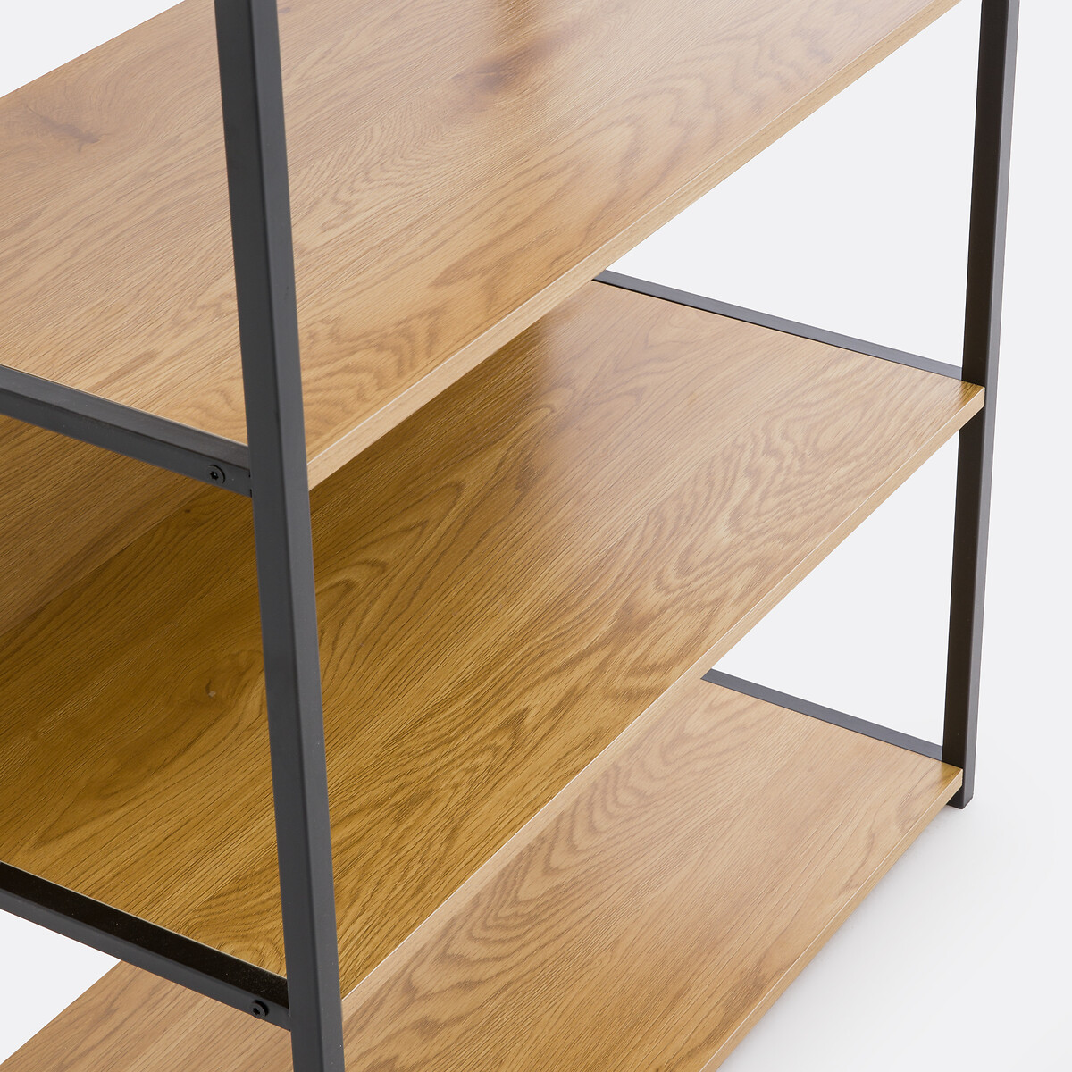 Module de dressing, 3 caissons 6 étagères, OAKI noir/bois, LA REDOUTE INTERIEURS