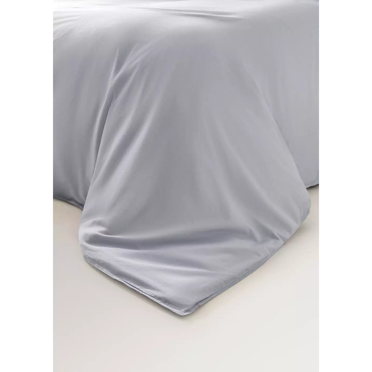 Housse de couette en satin double surpiqûre Lit 135/140 cm violet clair/pastel, MANGO HOME