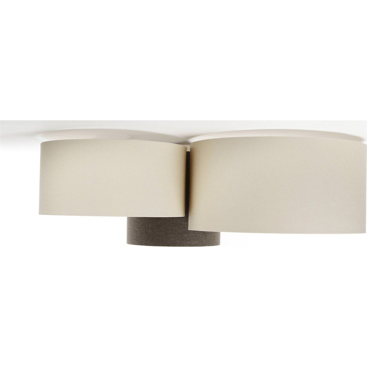 Plafonnier ovale en tissu, BOHO ELEGANT beige sable et crème, BPS KONCEPT