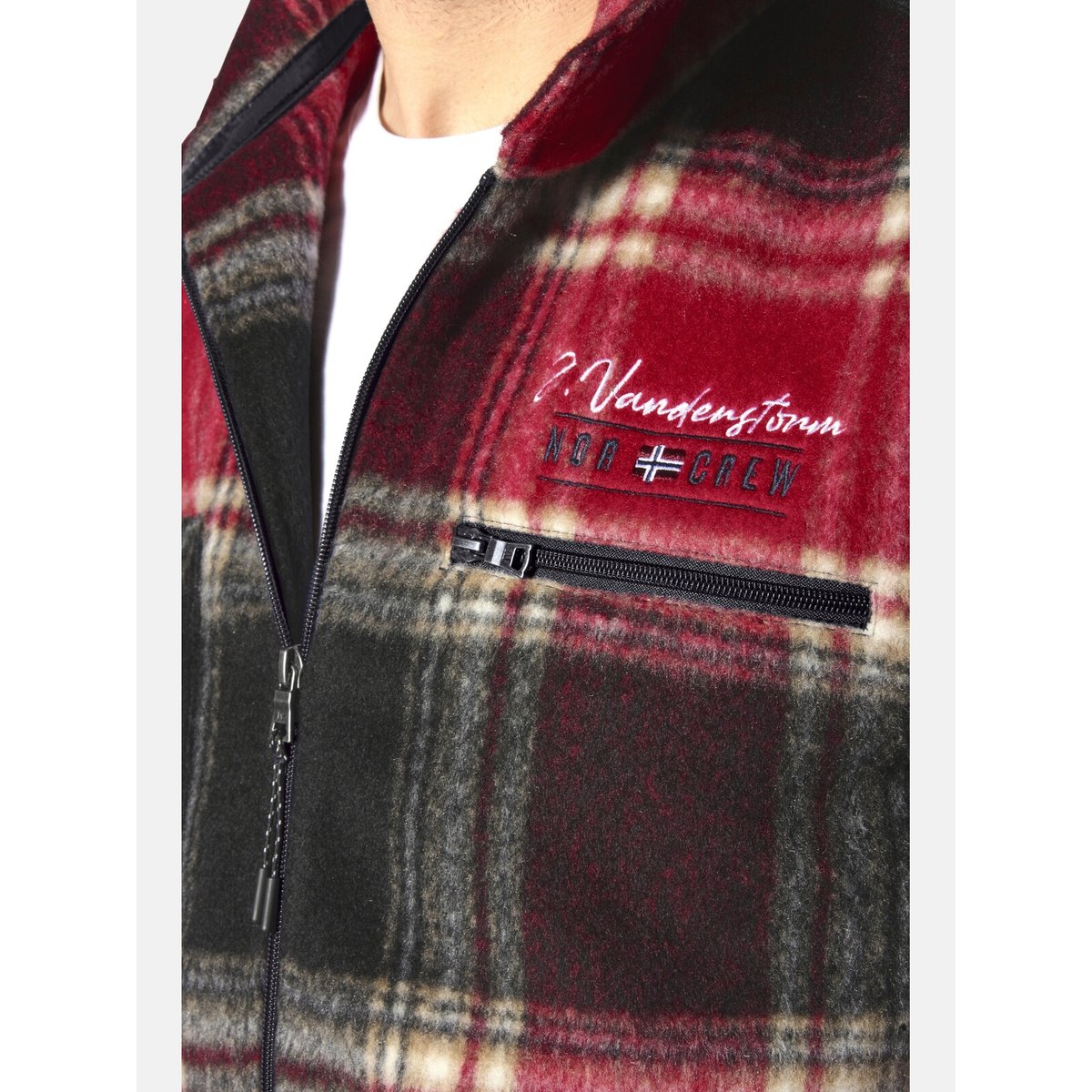 Veste FINNLEIV rouge, JAN VANDERSTORM