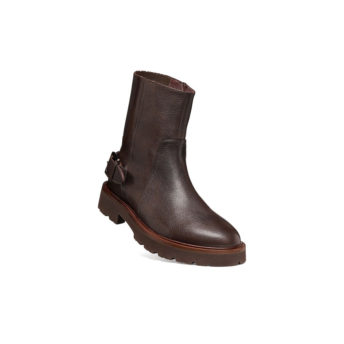 Bottines en cuir suède, NORIZE marron foncé, GEOX
