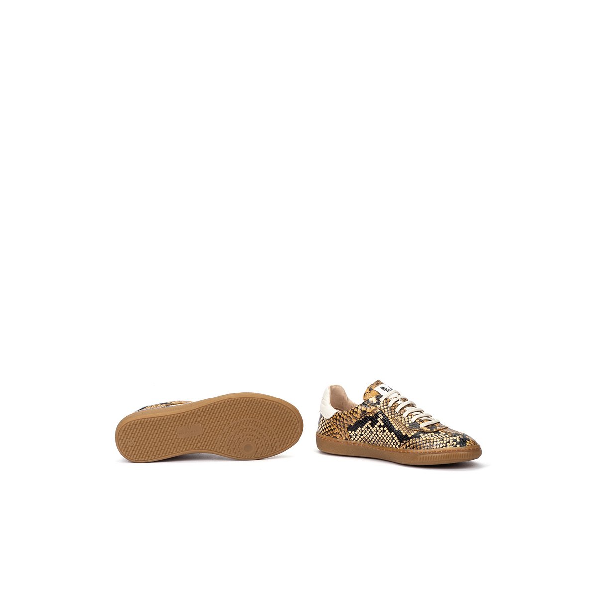 Baskets cuir Albricci taupe, MARTINELLI