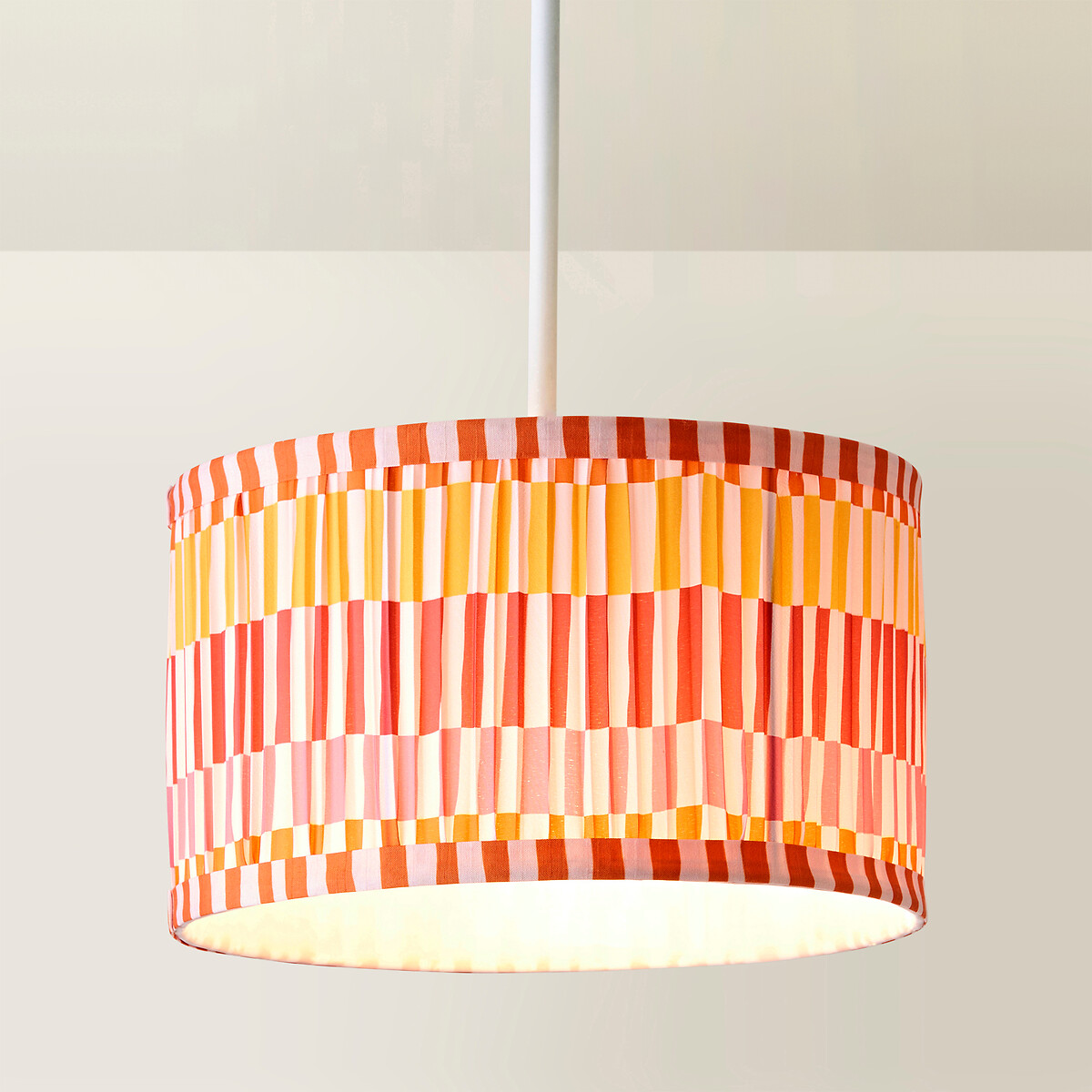 25cm Roxie Striped Pleated Easy Fit Shade multi-coloured, SO'HOME