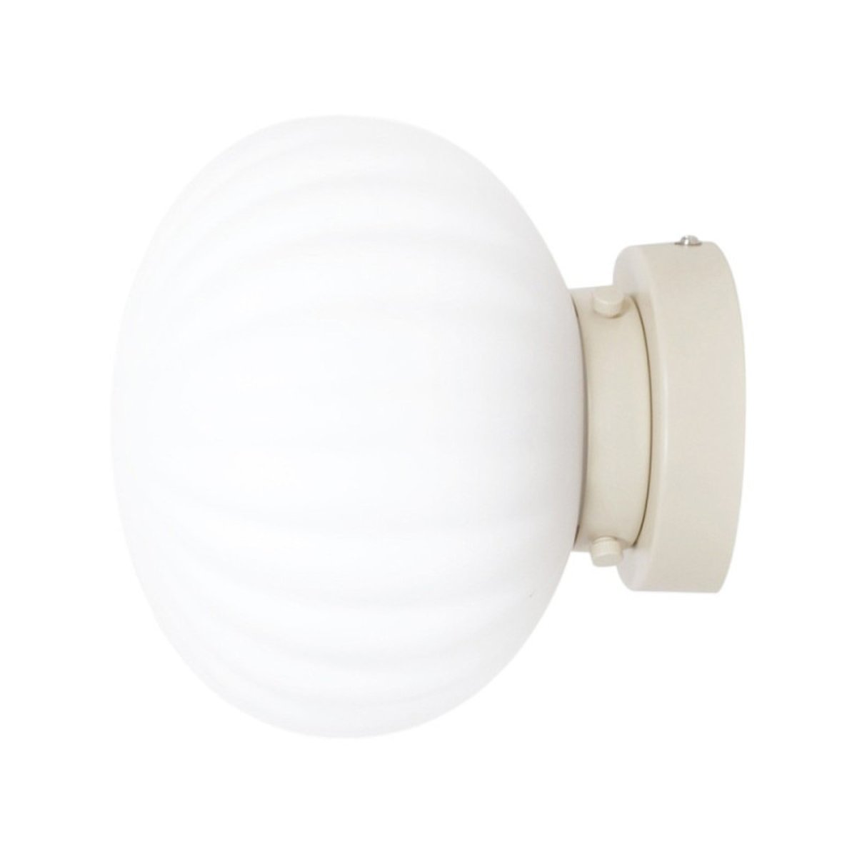 Applique murale beige et Globe verre opale Flot blanc, MILLUMINE
