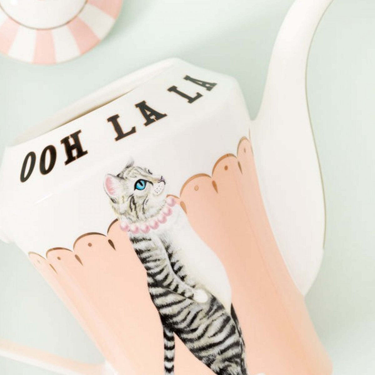 Théière en porcelaine Chat multicolore, YVONNE ELLEN