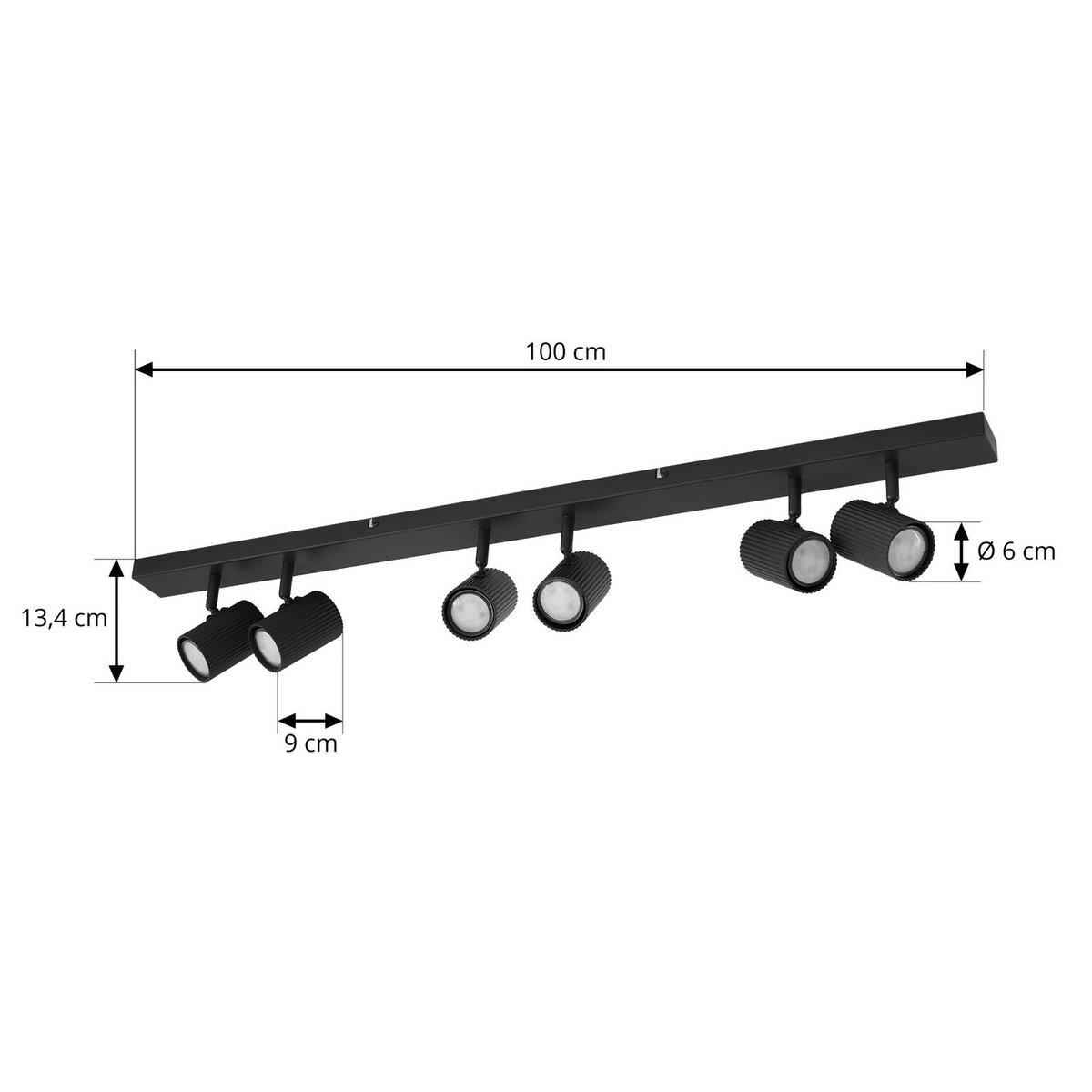Spot en aluminium moderne, Kardis gris foncé, LINDBY