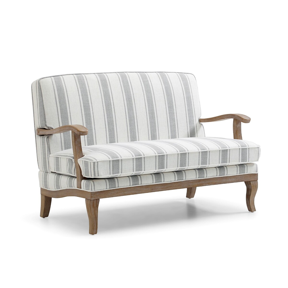 Oakley Linen Stripe 2 Seater Accent Sofa striped beige, SO'HOME