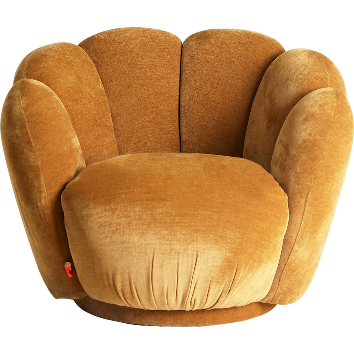 Fauteuil enveloppant contemporain VACIO ocre, RECOLLECTION