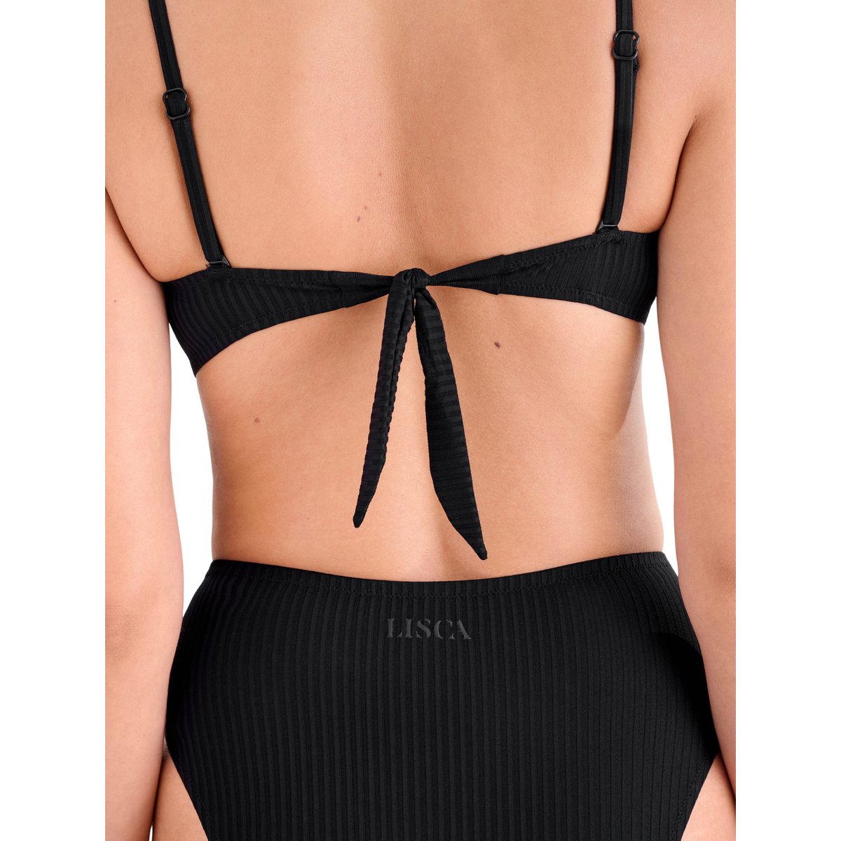 Haut maillot de bain bandeau préformé sans armatures FLORIDA noir, LISCA