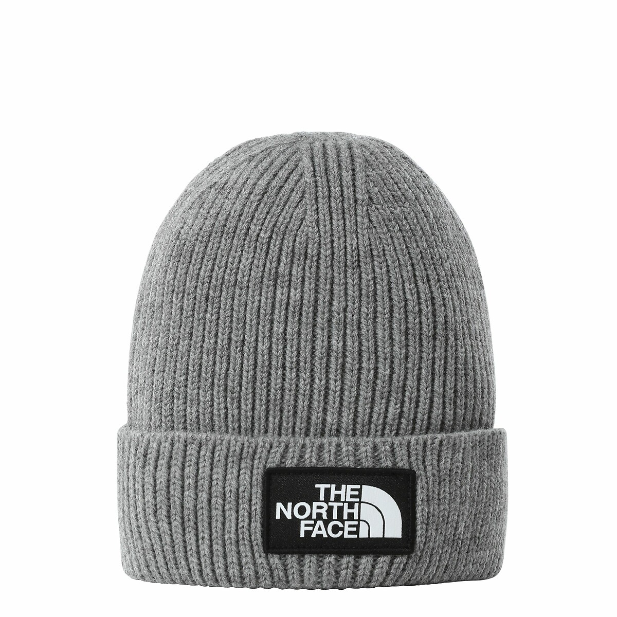 Bonnet à revers TNF LOGO BOX CUFFED gris, THE NORTH FACE