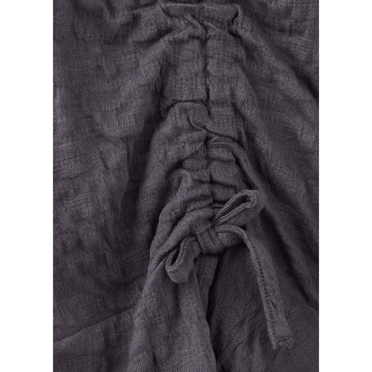 Robe texturée avec détail froncé sur le côté gris anthracite, MANGO KIDS