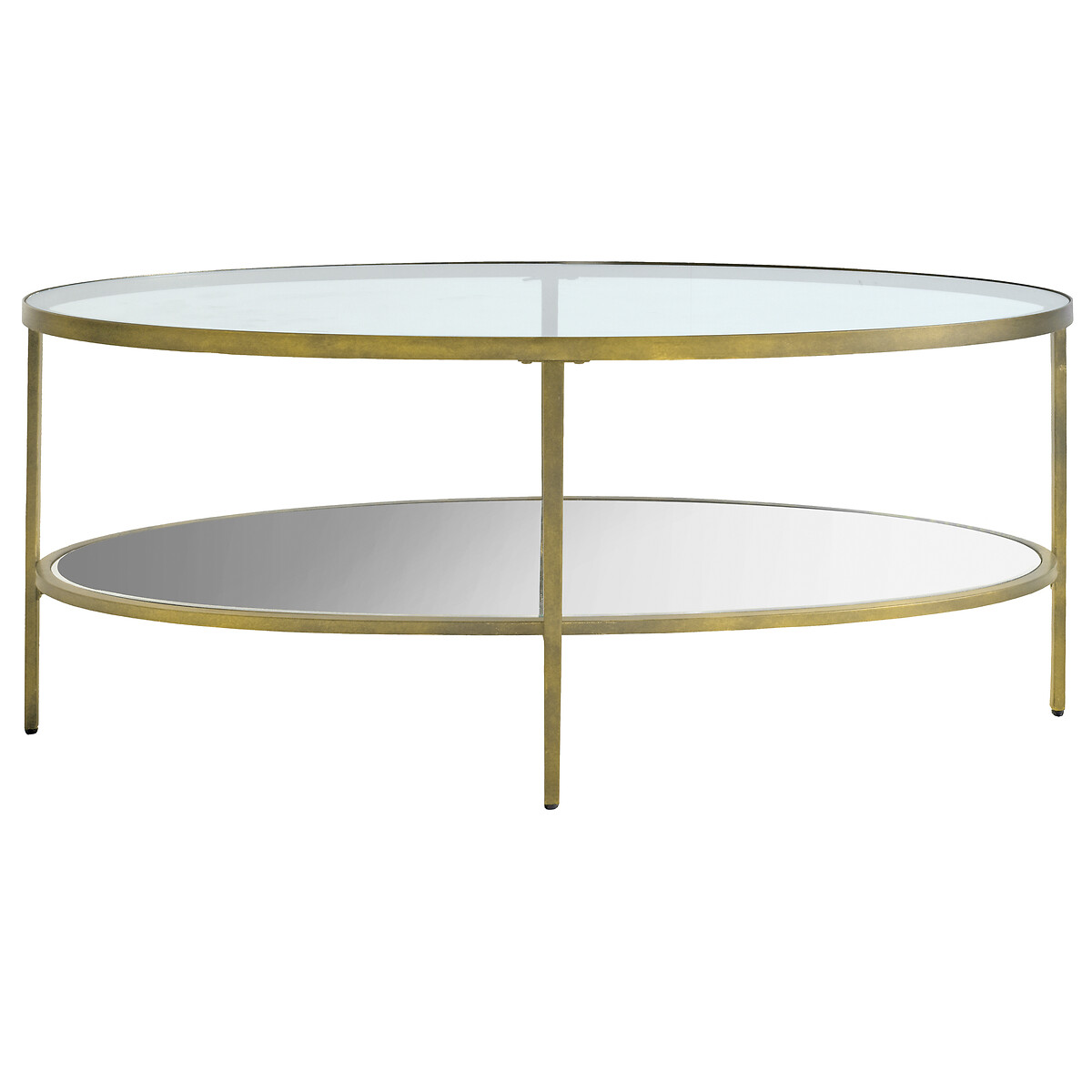 Hana Oval Glass Coffee Table champagne, ÉDITÉ