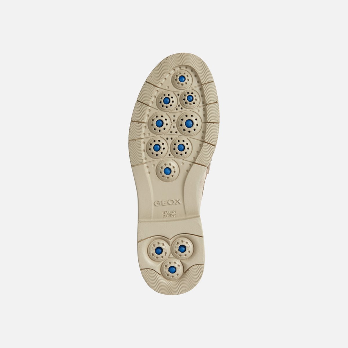 Mocassins respirants en cuir Spherica EC1 beige, GEOX