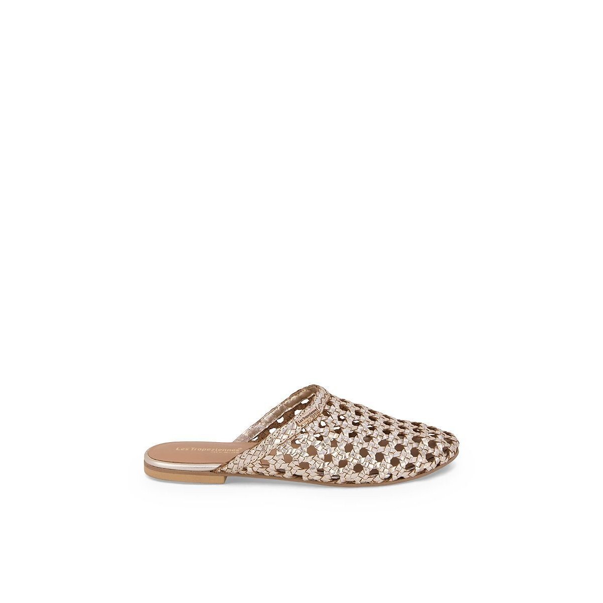 Cassiope Closed Plaited Leather Mules gold-coloured, LES TROPEZIENNES PAR M.BELARBI
