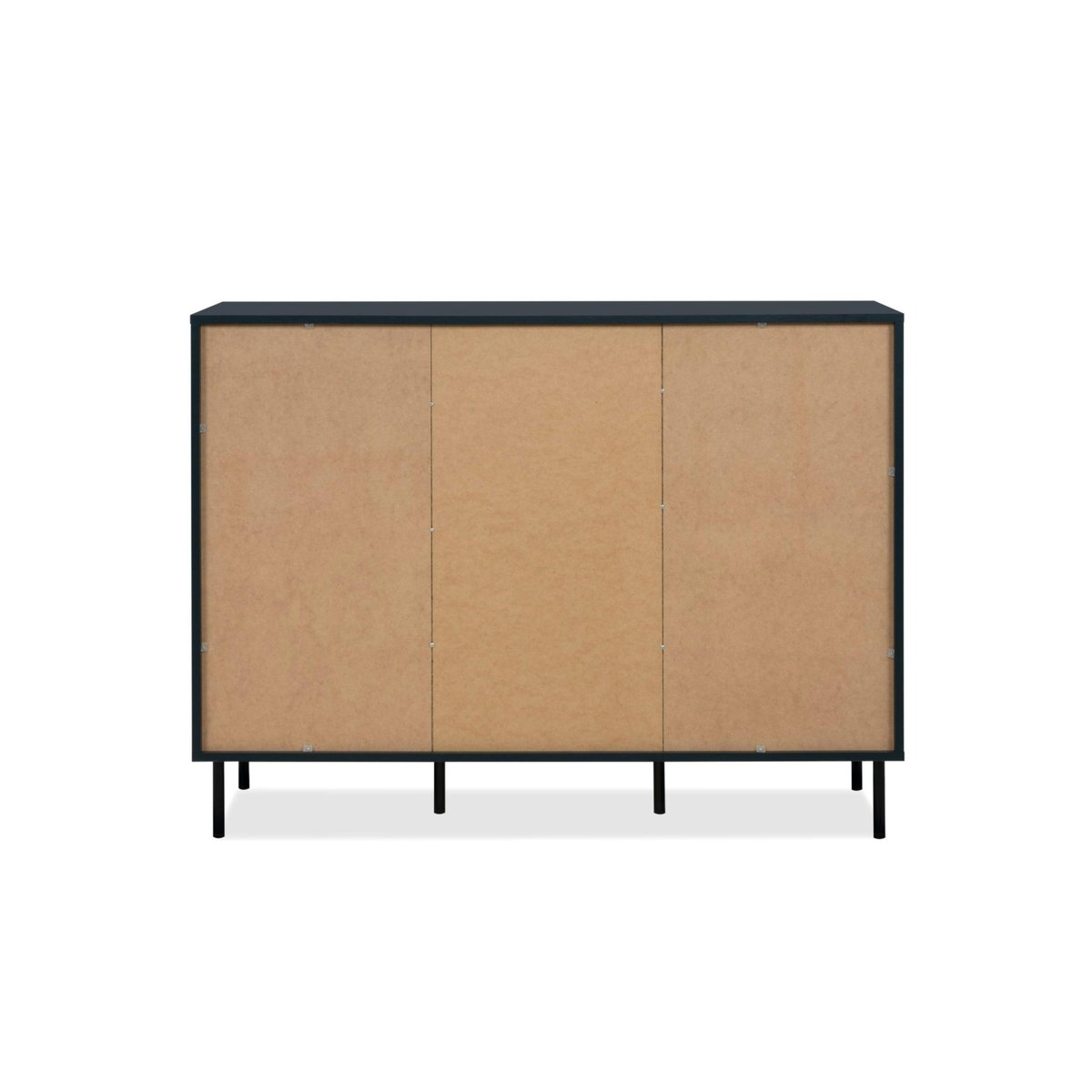 Buffet vitrine bleu sombre 2 portes 3 tiroirs RAVEN bleu, PIER IMPORT