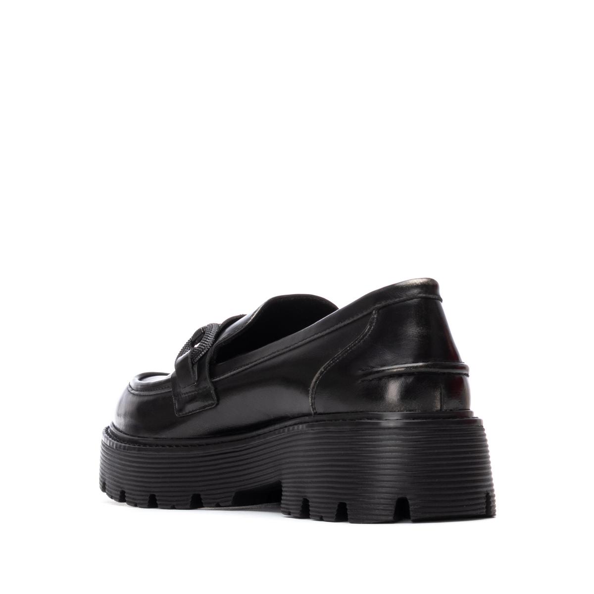 Chaussure Mocassin Plaine Décontractée noir, REFRESH