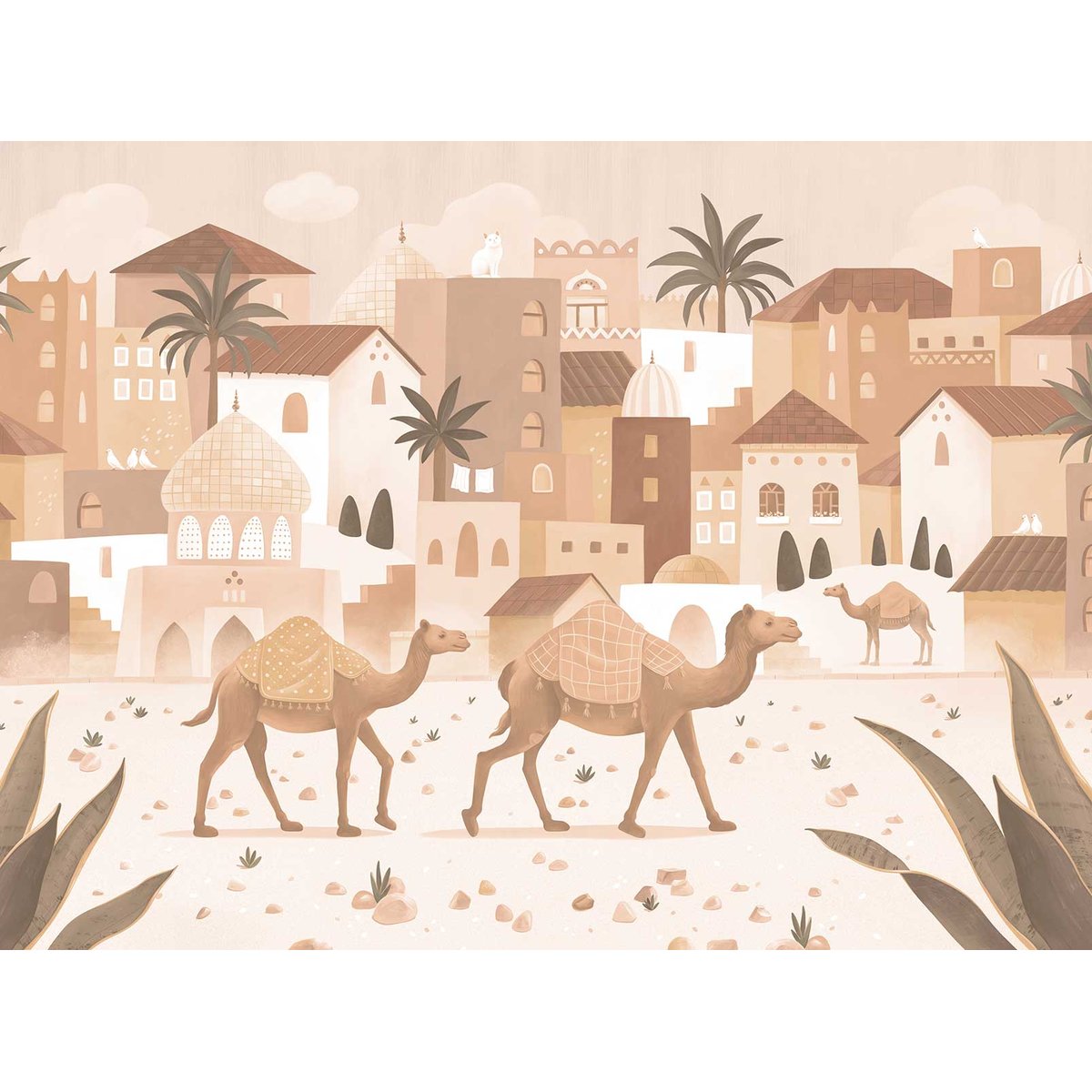 Papier peint aventure chambre garçon - La Cité des Sables autres, HEXOA