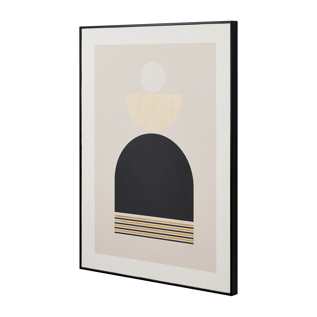 60x80cm Art Deco Print with Black Frame black/white/gold-coloured, ÉDITÉ