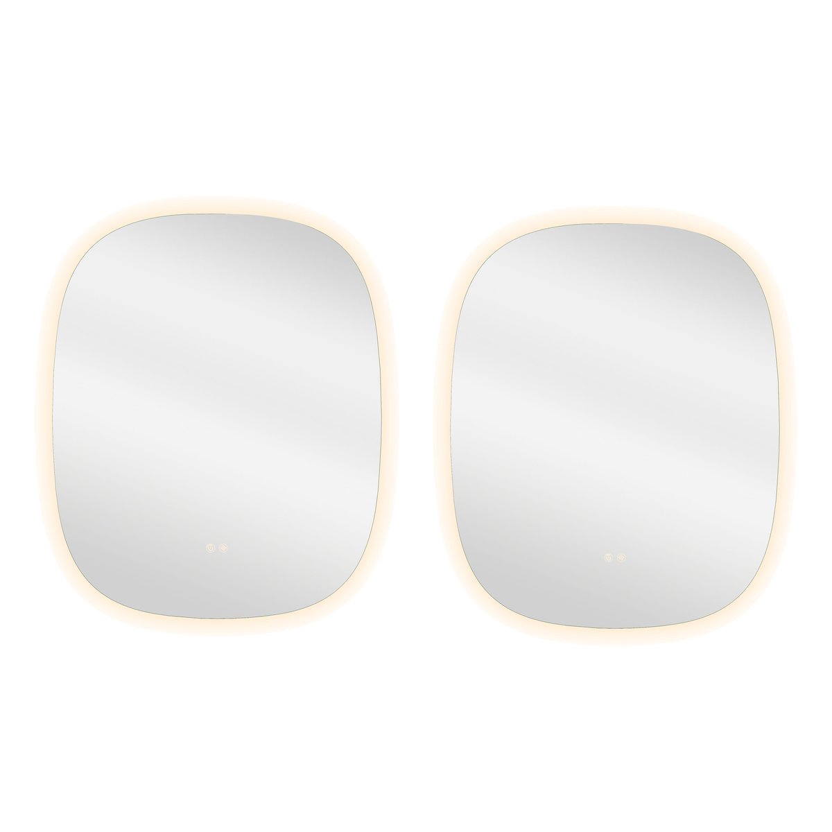 Lot de 2 miroirs lumineux LED anti-buée, MODERN transparent, SENSEA