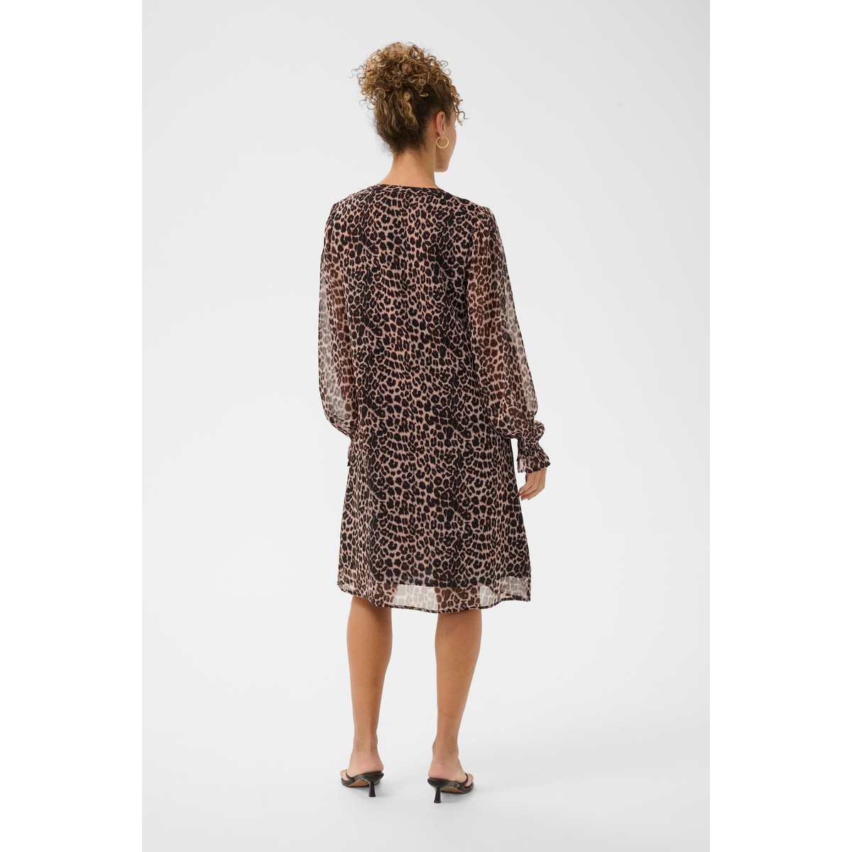 Robe beige animalier natraul animal spots, CREAM