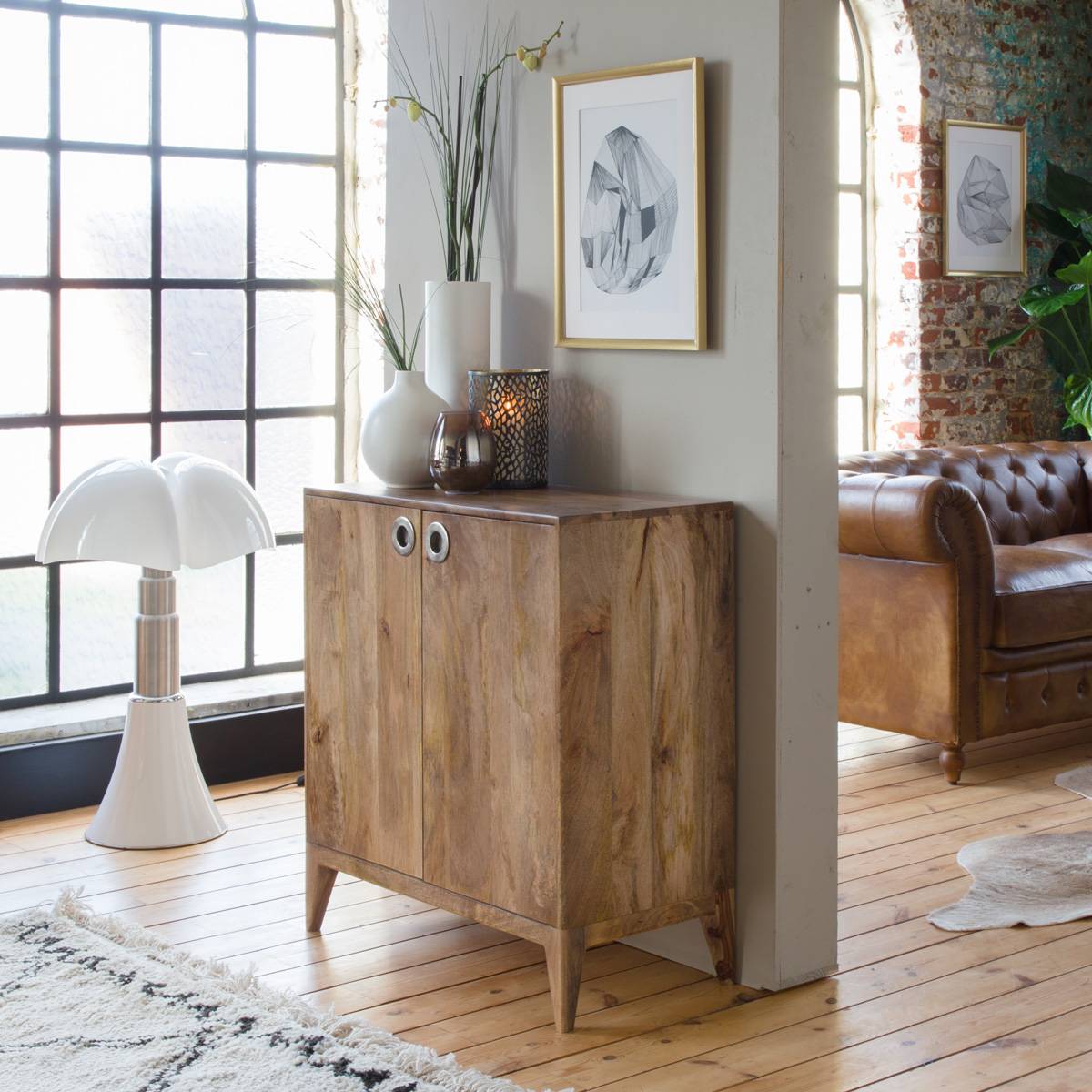 Buffet en bois de manguier ELOI bois clair, MADE IN MEUBLES