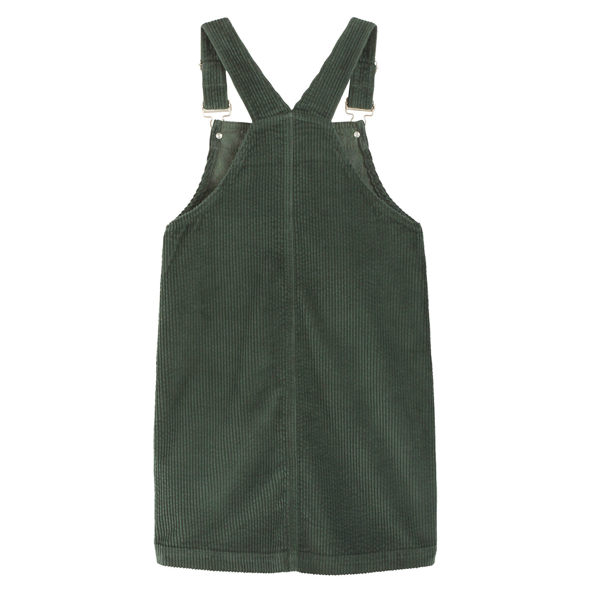 Velour Dungaree Dress khaki green, LA REDOUTE COLLECTIONS