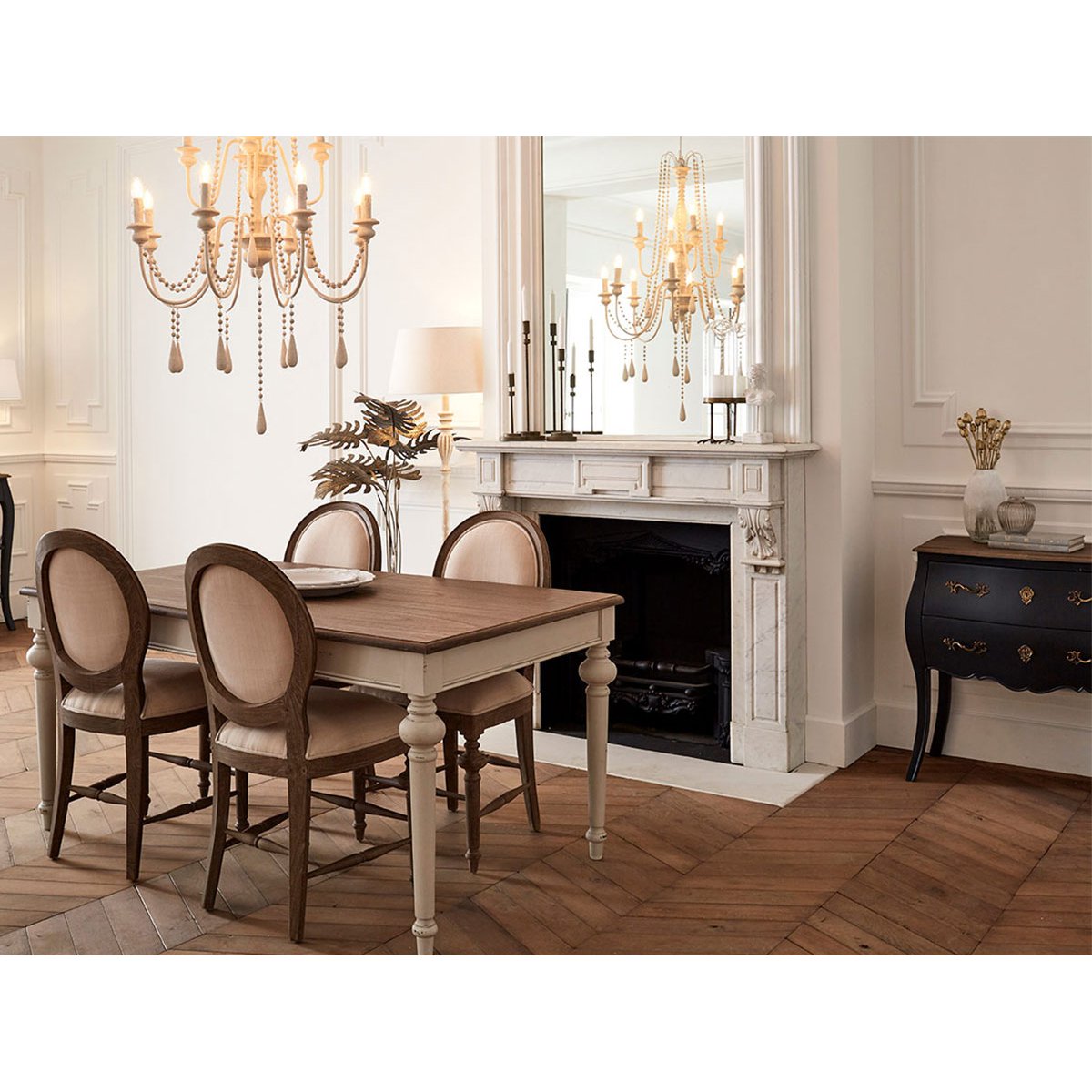 Commode Murano Céleste 3 Tiroirs gris, AMADEUS