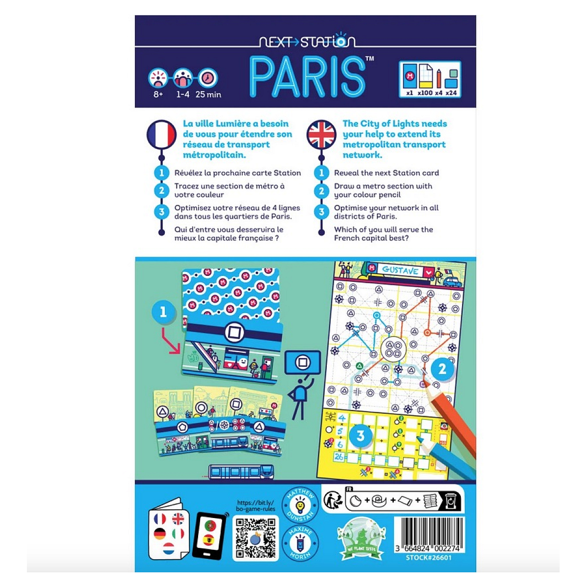 Next Station - Paris - Jeu de Strategie couleur unique, BLUE ORANGE
