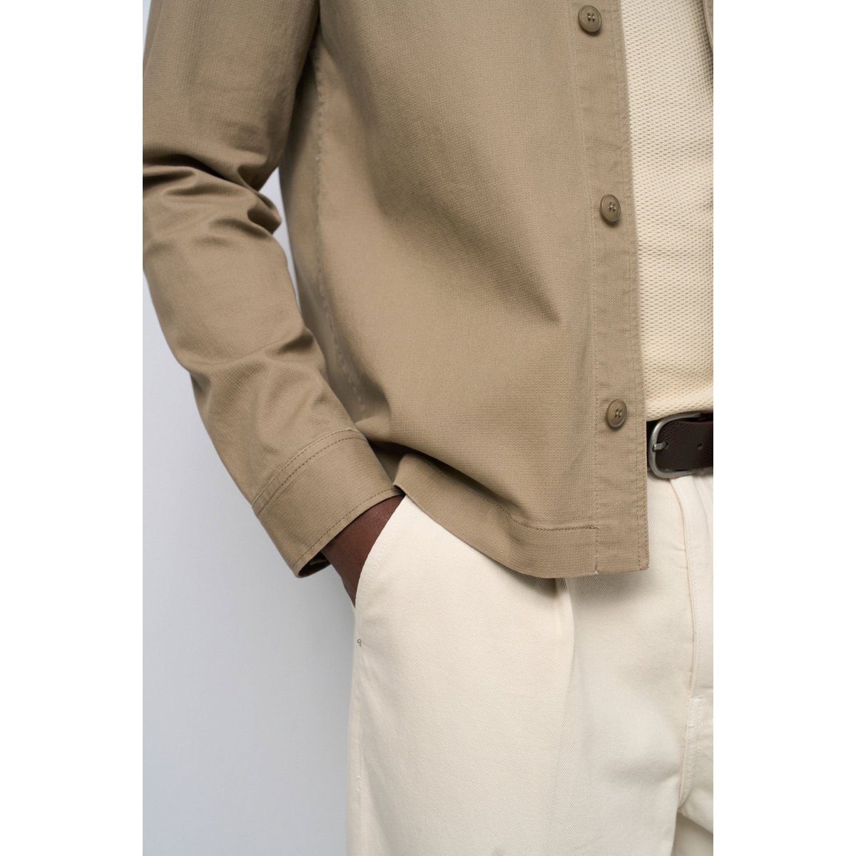 SURCHEMISE COUPE REGULAR vert kaki, SALSA JEANS