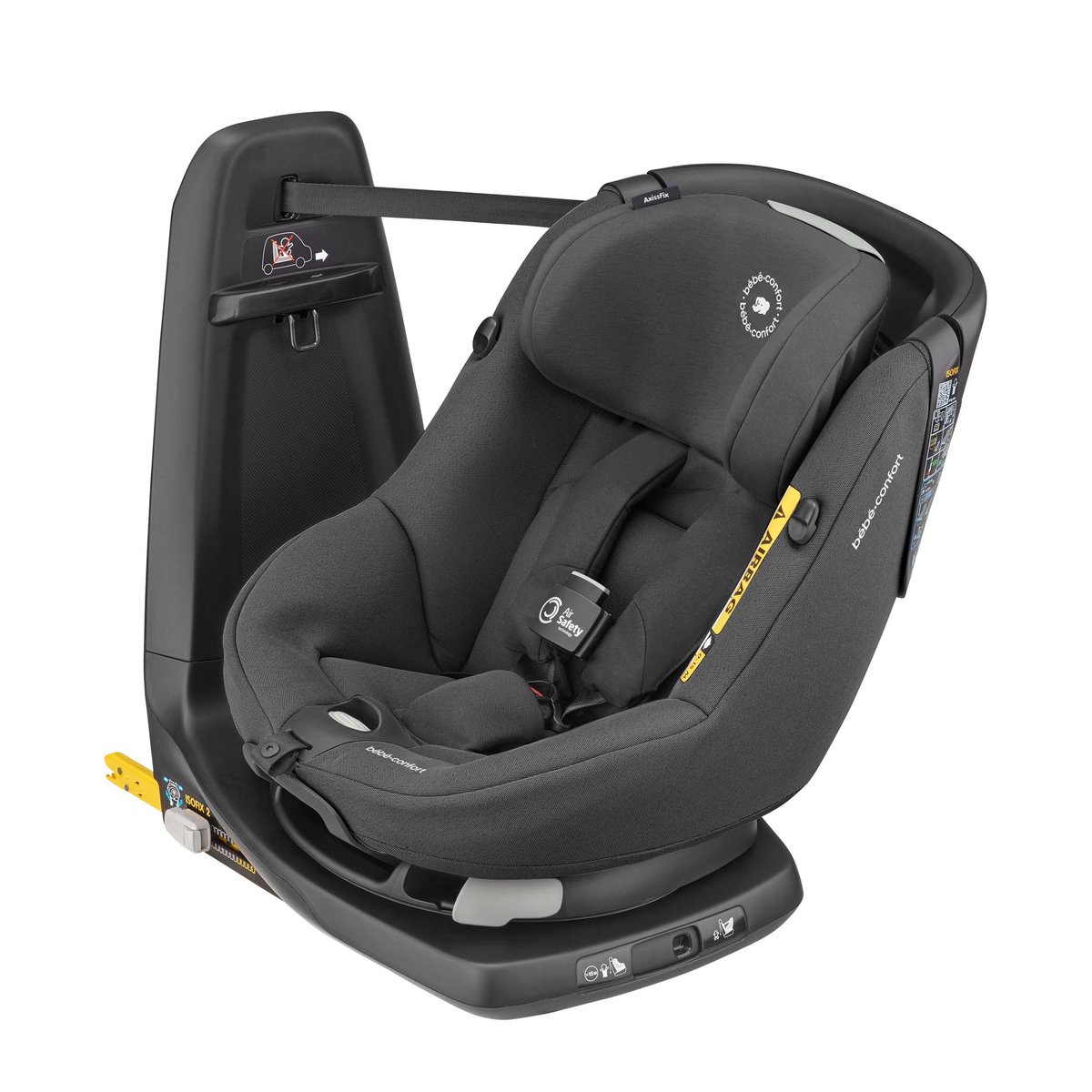 Siège auto pivotant Isofix avec airbags AxissFix Air noir authentique, BEBECONFORT