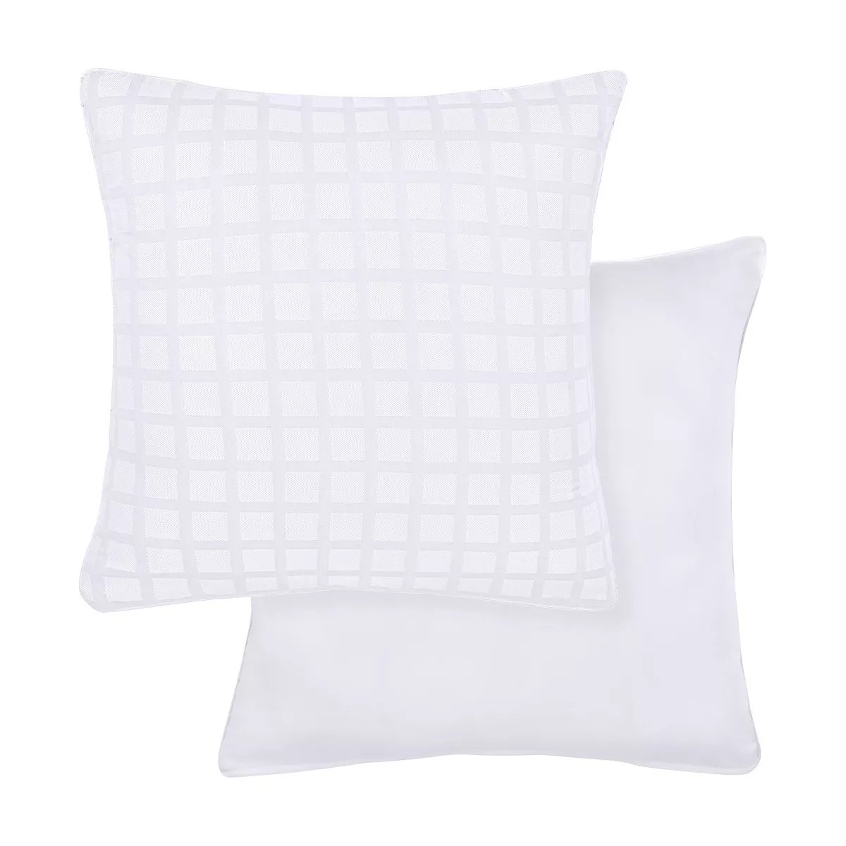 Taie d'oreiller satin de coton ALLEGRIA neige, GARNIER THIEBAUT