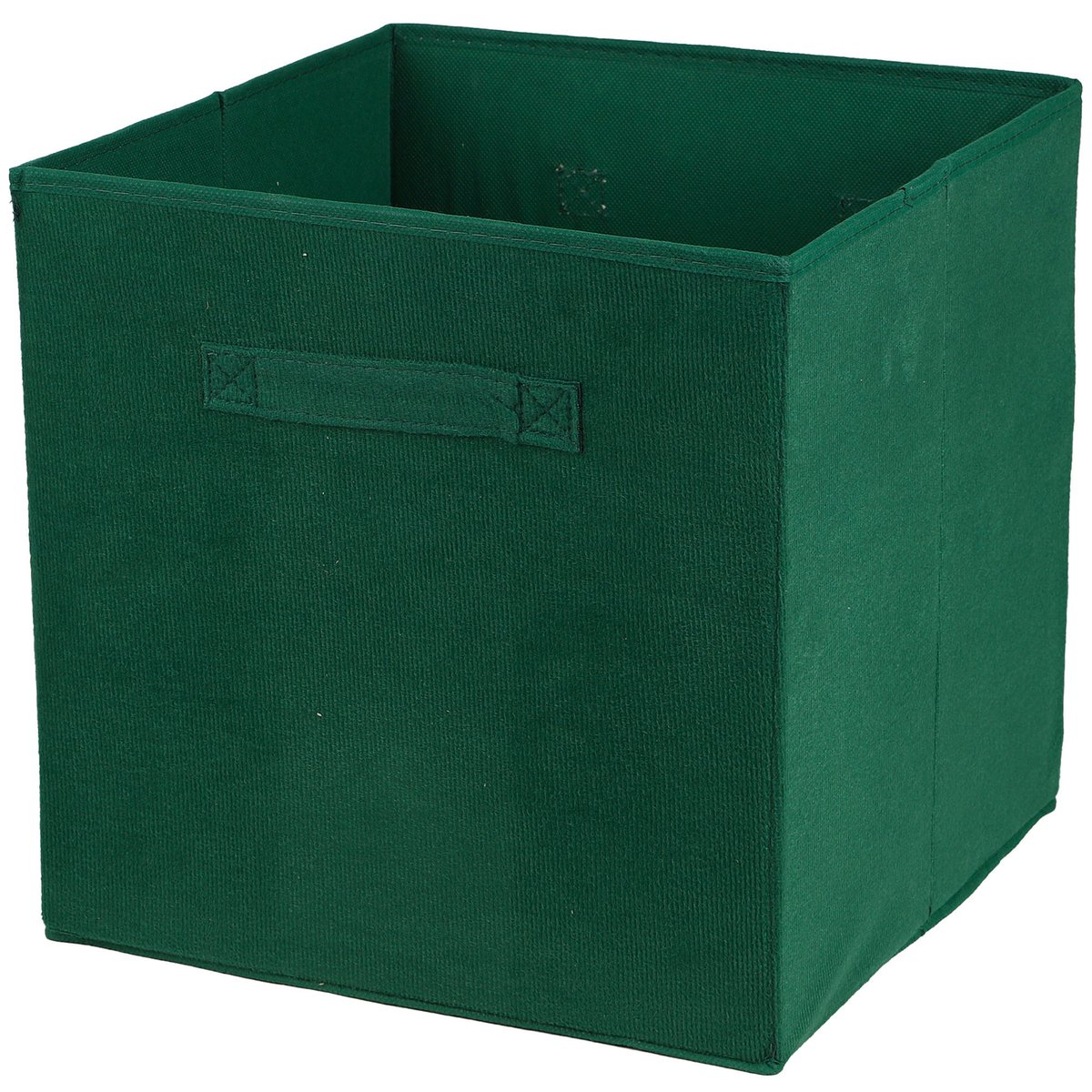 Boîte de rangement cube en velours côtelé vert 31x31x31cm vert, WADIGA